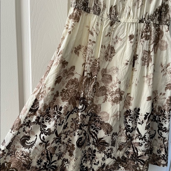 Land’s End Cream and Brown Sleeveless Dress - Picture 3 of 5